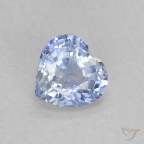 0.44ct Naturale Blu pastello Zaffiro, Cuore, VVS-VS