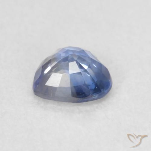 Zaffiro Blu scuro medio naturale da 0.36 ct, Cuore, VVS-VS