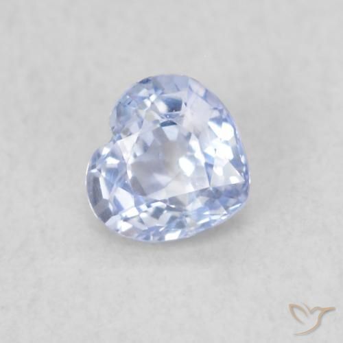 Zaffiro Blu violaceo naturale da 0.33 ct, Cuore, VVS-VS