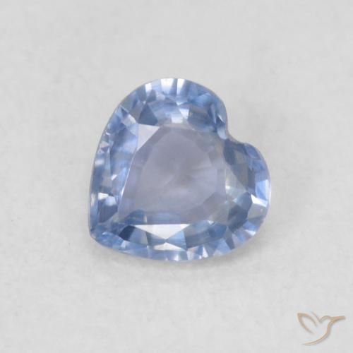 0.32ct Naturale Blu violaceo chiaro Zaffiro, Cuore, VVS-VS