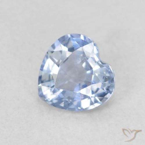 0.40ct Naturale Bambina blu Zaffiro, Cuore, VVS-VS