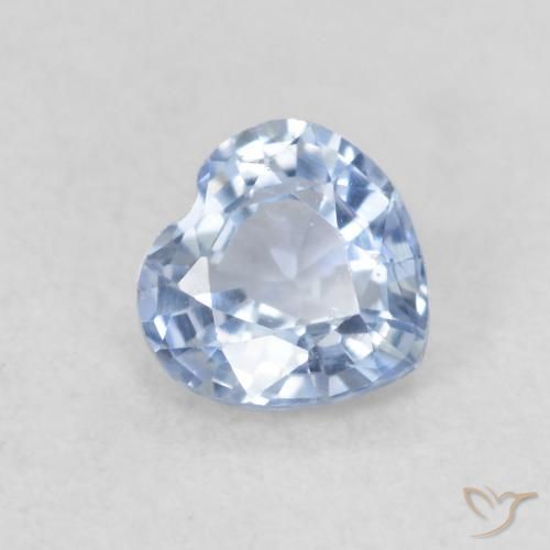Zaffiro Bambina blu naturale da 0.40 ct, Cuore, VVS-VS