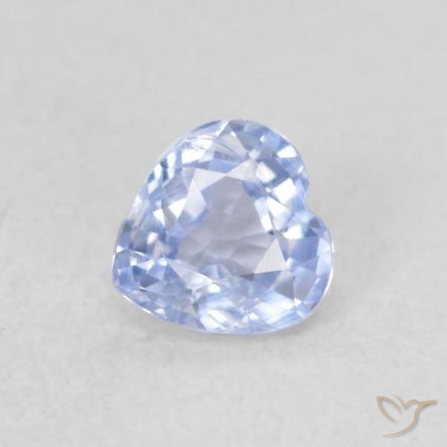 0.36ct Naturale Blu pastello Zaffiro, Cuore, VVS-VS
