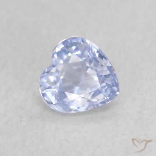 Zaffiro Blu pastello naturale da 0.36 ct, Cuore, VVS-VS