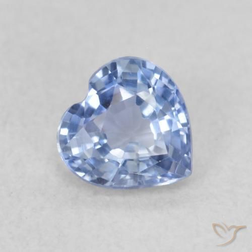 Zaffiro Azzurro naturale da 0.43 ct, Cuore, VVS-VS