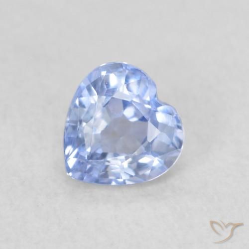 0.35ct Naturale Blu pastello Zaffiro, Cuore, VVS-VS
