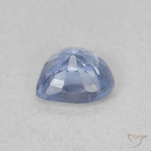 Zaffiro Blu violaceo chiaro naturale da 0.35 ct, Cuore, VVS-VS