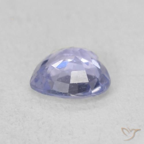 Zaffiro Blu violaceo chiaro naturale da 0.38 ct, Cuore, VS