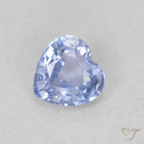 Zaffiro Blu pastello naturale da 0.30 ct, Cuore, VS