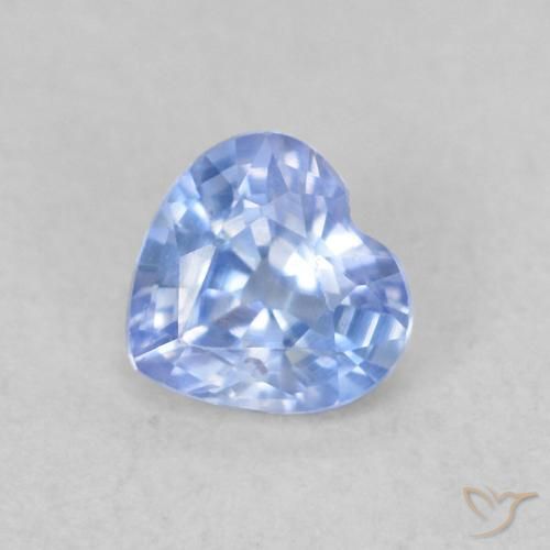 0.35ct Naturale Blu violaceo chiaro Zaffiro, Cuore, VS