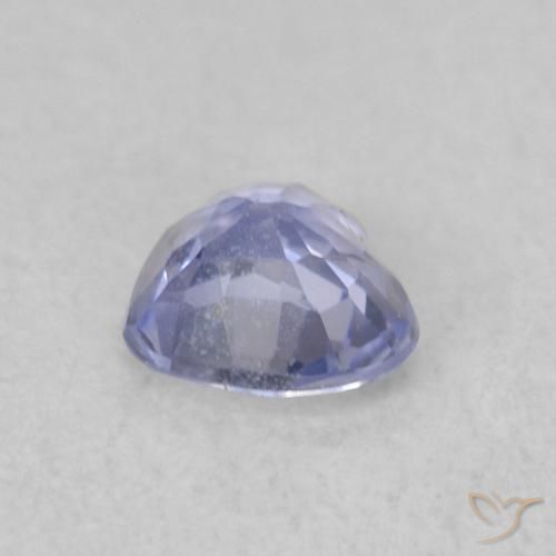Zaffiro Blu violaceo chiaro naturale da 0.39 ct, Cuore, VS