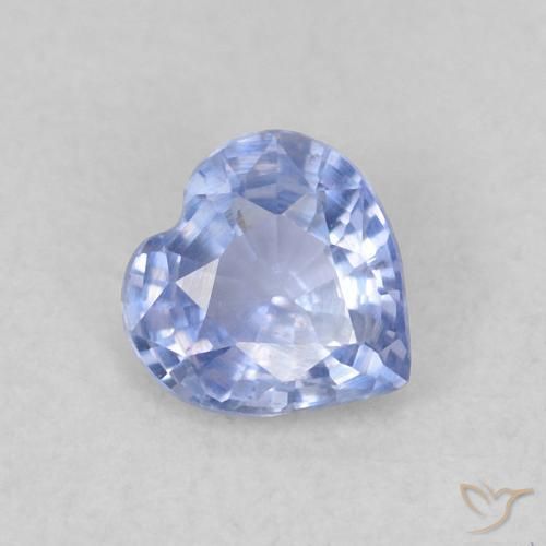0.36ct Naturale Viola Blu Zaffiro, Cuore, VS