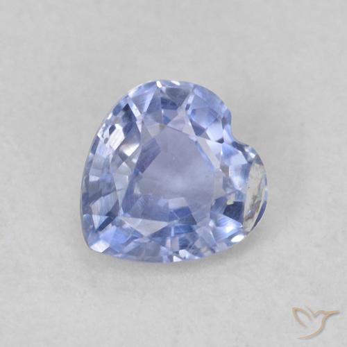 Zaffiro Blu pastello naturale da 0.37 ct, Cuore, VS