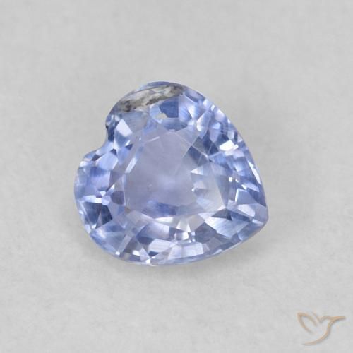 Zaffiro Blu pastello naturale da 0.37 ct, Cuore, VS