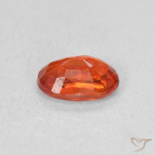 Zaffiro Arancio caldo naturale da 0.62 ct, Ovale, VS