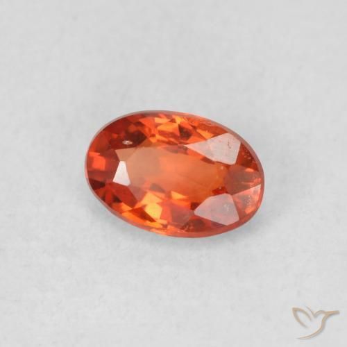 Zaffiro Arancio caldo naturale da 0.56 ct, Ovale, VS