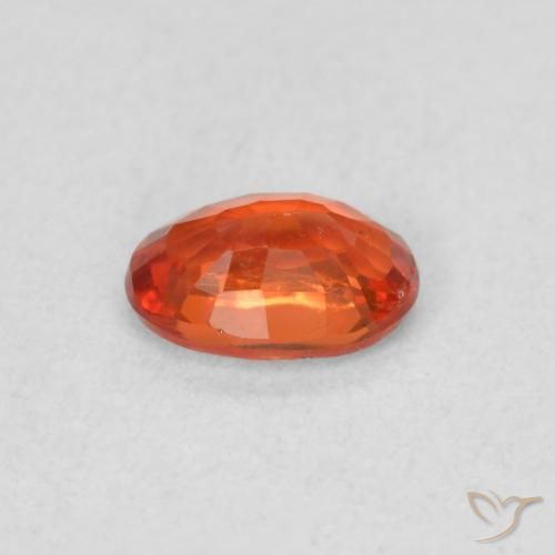 Zaffiro Arancio caldo naturale da 0.56 ct, Ovale, VS