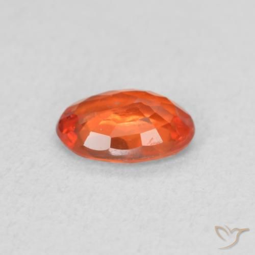 Zaffiro Arancia Fuoco naturale da 0.58 ct, Ovale, VS