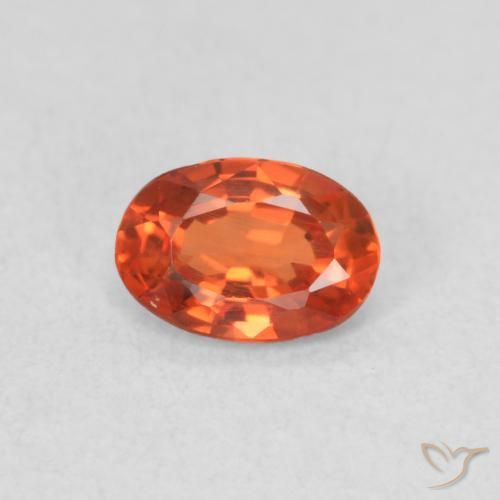 0.51ct Naturale Arancio caldo Zaffiro, Ovale, VVS-VS