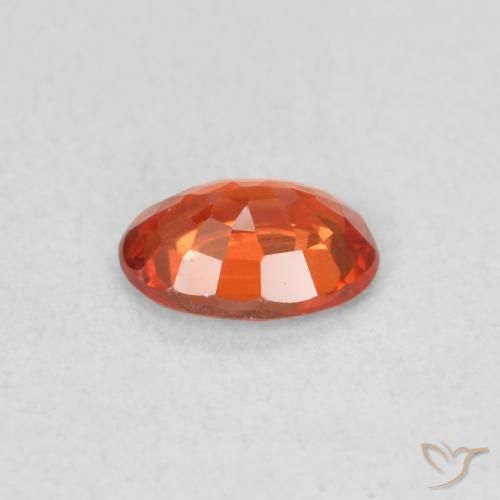 Zaffiro Arancio caldo naturale da 0.51 ct, Ovale, VVS-VS