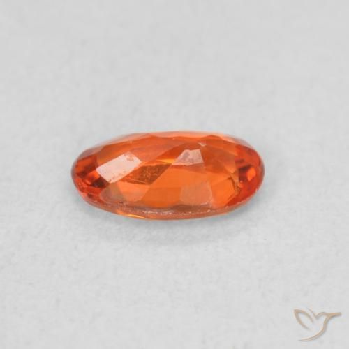 Zaffiro Arancia Fuoco naturale da 0.48 ct, Ovale, VVS-VS