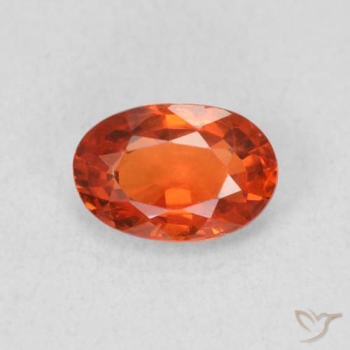 0.70ct Naturale Arancia Fuoco Zaffiro, Ovale, VVS-VS