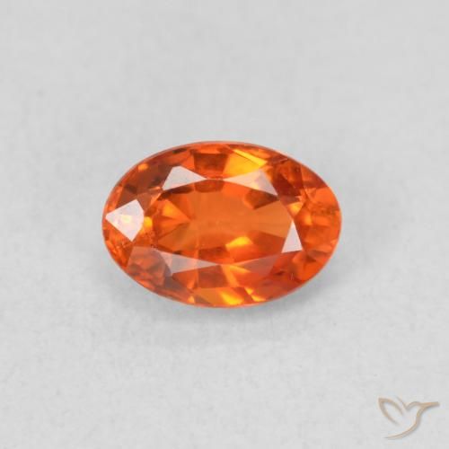 0.63ct Naturale Arancia Fuoco Zaffiro, Ovale, VS
