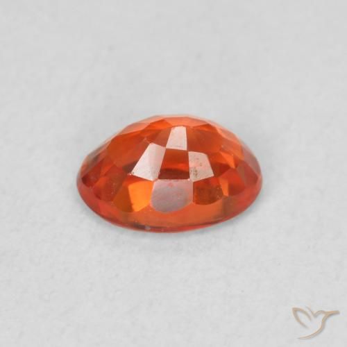 Zaffiro Arancia Fuoco naturale da 0.63 ct, Ovale, VS