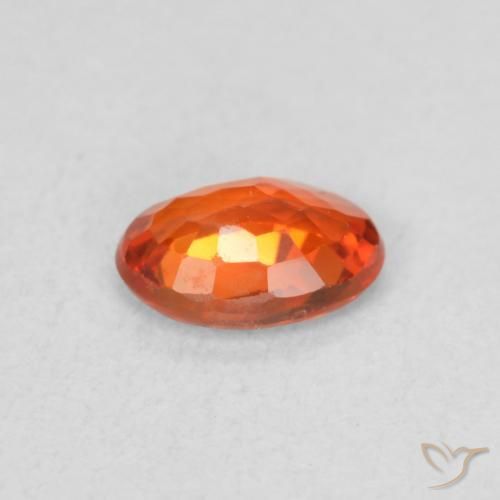 Zaffiro Arancio caldo naturale da 0.57 ct, Ovale, VS