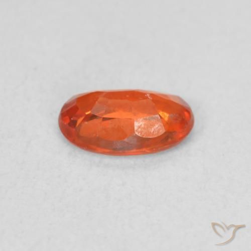 Zaffiro Arancia Fuoco naturale da 0.52 ct, Ovale, VS