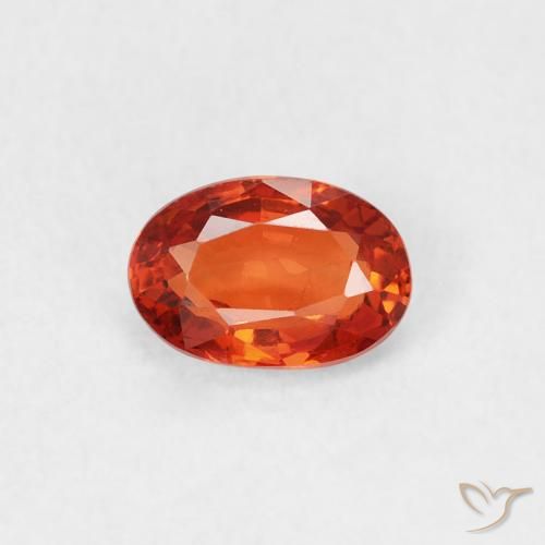 0.59ct Naturale Rosso intenso Zaffiro, Ovale, VS