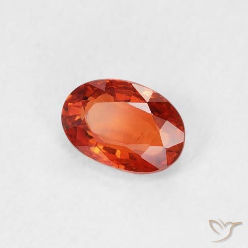 Zaffiro Rosso intenso naturale da 0.59 ct, Ovale, VS