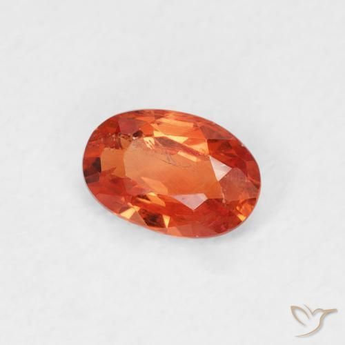 Zaffiro Arancione Ambra naturale da 0.56 ct, Ovale, VS