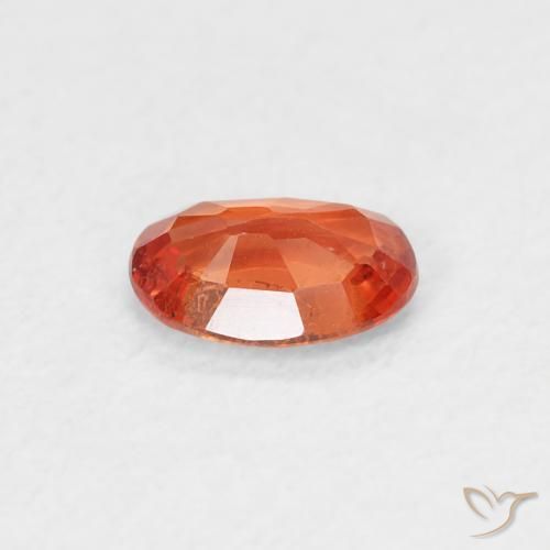 Zaffiro Arancione Ambra naturale da 0.56 ct, Ovale, VS