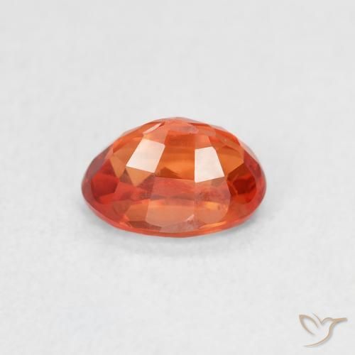 Zaffiro Arancio caldo naturale da 0.78 ct, Ovale, VS