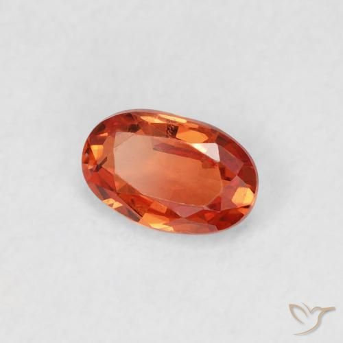 Zaffiro Arancio Medio naturale da 0.53 ct, Ovale, VS