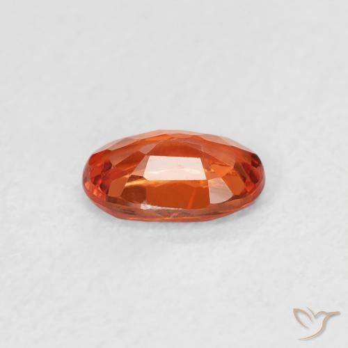 Zaffiro Arancio Medio naturale da 0.53 ct, Ovale, VS