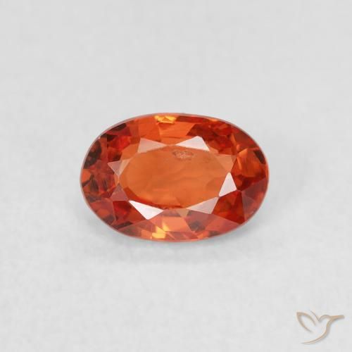 0.63ct Naturale Arancia Fuoco Zaffiro, Ovale, VS