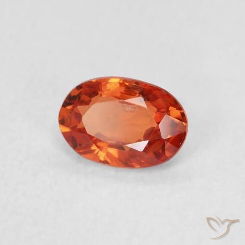 Zaffiro Arancia Fuoco naturale da 0.63 ct, Ovale, VS