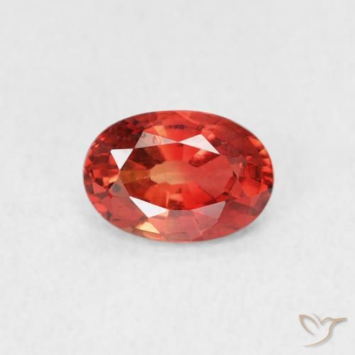 Zaffiro Rosso medio naturale da 0.68 ct, Ovale, VVS-VS
