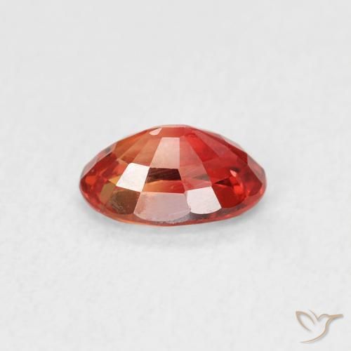 Zaffiro Rosso medio naturale da 0.68 ct, Ovale, VVS-VS