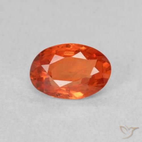 0.52ct Naturale Arancio Medio Zaffiro, Ovale, VS