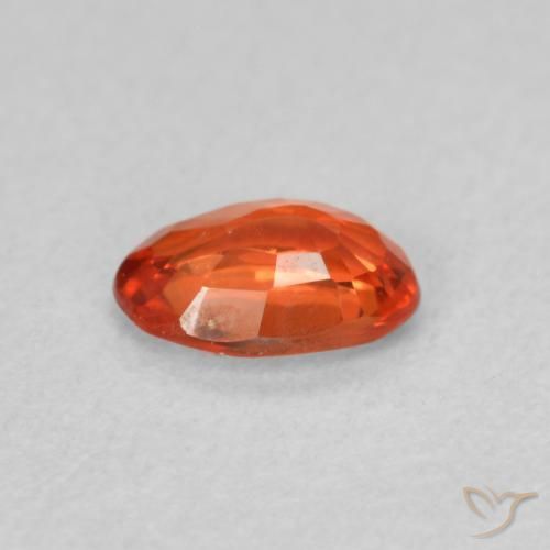 Zaffiro Arancio Medio naturale da 0.52 ct, Ovale, VS