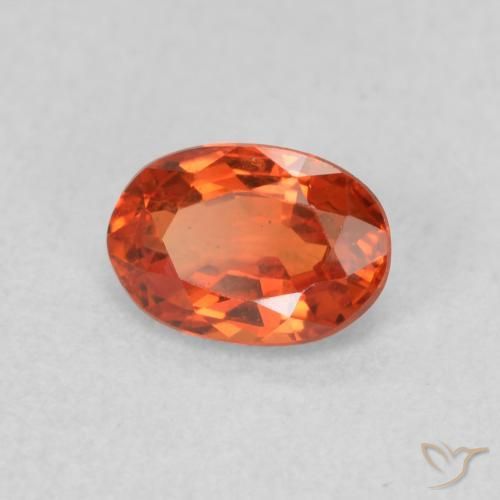 Zaffiro Arancio caldo naturale da 0.73 ct, Ovale, VS