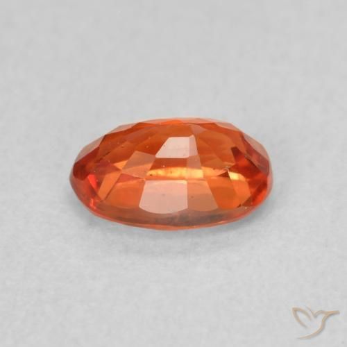 Zaffiro Arancio caldo naturale da 0.73 ct, Ovale, VS