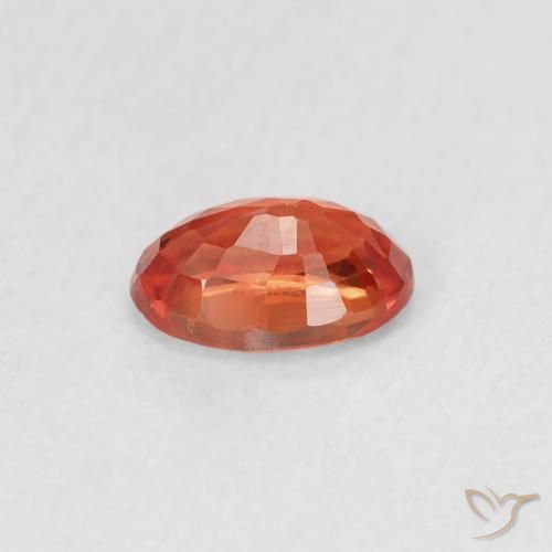 Zaffiro Rosso cremisi brillante naturale da 0.64 ct, Ovale, VVS-VS