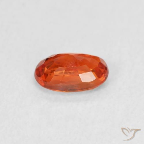 Zaffiro Arancio Medio naturale da 0.62 ct, Ovale, VVS-VS