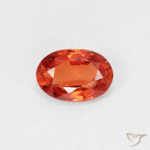 0.51ct Naturale Arancio Medio Zaffiro, Ovale, VVS-VS