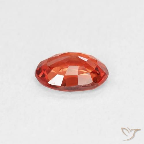 Zaffiro Arancio Medio naturale da 0.51 ct, Ovale, VVS-VS