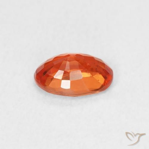 Zaffiro Arancione Ambra naturale da 0.62 ct, Ovale, VS